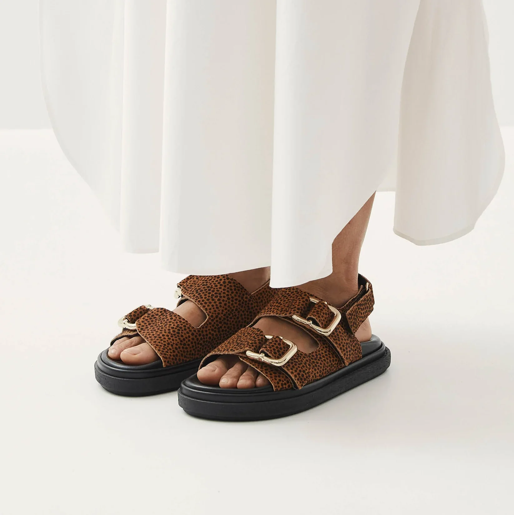 Alohas - Sandales Harper - Camel Imprimé